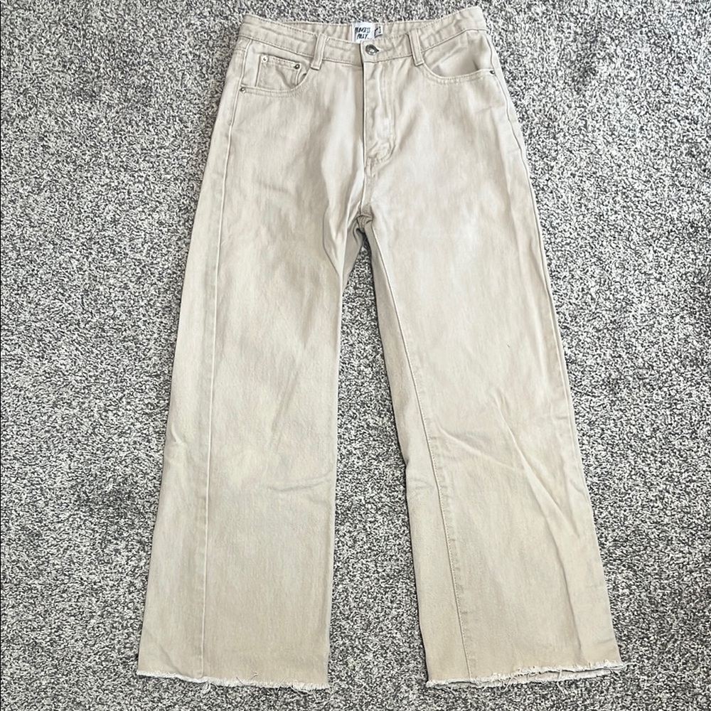 Princess Polly Light Tan Jeans 4